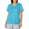 Cherokee Luxe Women Scrubs Top Crossover V-Neck Pin-Tuck 1999(Blue Wave)