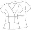 Cherokee Luxe Women Scrubs Top Empire Waist Mock Wrap 21701(Nu-grape)