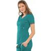 Cherokee Luxe Women Scrubs Top Empire Waist Mock Wrap 21701(Teal)
