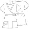 Cherokee Luxe Women Scrubs Top Mock Wrap 1841(Galaxy Blue)