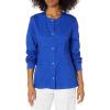 Cherokee Luxe Women Warm Up Scrubs Jacket Snap Front 1330(Galaxy Blue)