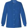 Cherokee Luxe Women Warm Up Scrubs Jacket Snap Front 1330(Royal)