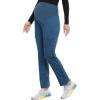 Cherokee Maternity Scrub Pants for Women Straight Leg Bottoms with Belly Coverage, Ultra Soft 2-Way Stretch Fabric – WW155(Caribbean Blue)