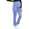 Cherokee Maternity Scrub Pants for Women Straight Leg Bottoms with Belly Coverage, Ultra Soft 2-Way Stretch Fabric – WW155(Ciel)