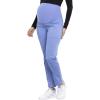 Cherokee Maternity Scrub Pants for Women Straight Leg Bottoms with Belly Coverage, Ultra Soft 2-Way Stretch Fabric – WW155(Ciel)