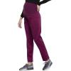 Cherokee Maternity Scrub Pants for Women Straight Leg Bottoms with Belly Coverage, Ultra Soft 2-Way Stretch Fabric – WW155(Wine)