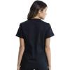 Cherokee Maternity Scrub Top Mock Wrap with 2 Pockets, Breathable and 2-Way Stretch Fabric – WW688(Black)