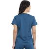 Cherokee Maternity Scrub Top Mock Wrap with 2 Pockets, Breathable and 2-Way Stretch Fabric – WW688(Caribbean Blue)