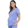 Cherokee Maternity Scrub Top Mock Wrap with 2 Pockets, Breathable and 2-Way Stretch Fabric – WW688(Ciel)