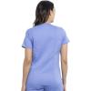 Cherokee Maternity Scrub Top Mock Wrap with 2 Pockets, Breathable and 2-Way Stretch Fabric – WW688(Ciel)