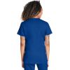 Cherokee Maternity Scrub Top Mock Wrap with 2 Pockets, Breathable and 2-Way Stretch Fabric – WW688(Galaxy Blue)