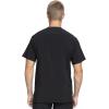 Cherokee Men Scrubs Set Modern Fit V-Neck Scrub Tops, CK900A and Tapered Leg Drawstring Scrub Pants, CK200A(Black)