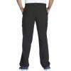 Cherokee Men Scrubs Set Modern Fit V-Neck Scrub Tops, CK900A and Tapered Leg Drawstring Scrub Pants, CK200A(Black)
