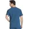 Cherokee Men Scrubs Set Modern Fit V-Neck Scrub Tops, CK900A and Tapered Leg Drawstring Scrub Pants, CK200A(Caribbean Blue)