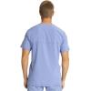 Cherokee Men Scrubs Set Modern Fit V-Neck Scrub Tops, CK900A and Tapered Leg Drawstring Scrub Pants, CK200A(Ciel)