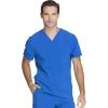Cherokee Men Scrubs Set Modern Fit V-Neck Scrub Tops, CK900A and Tapered Leg Drawstring Scrub Pants, CK200A(Royal)