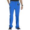 Cherokee Men Scrubs Set Modern Fit V-Neck Scrub Tops, CK900A and Tapered Leg Drawstring Scrub Pants, CK200A(Royal)