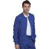 Cherokee Men Warm Up Scrubs Jacket Workwear Revolution Snap Front WW380(Galaxy Blue)