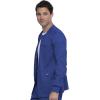 Cherokee Men Warm Up Scrubs Jacket Workwear Revolution Snap Front WW380(Galaxy Blue)