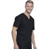 Cherokee Men & Women Scrubs Top Workwear Professionals Pocketless Tuckable V-Neck WW605(Black)