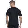 Cherokee Men & Women Scrubs Top Workwear Professionals Pocketless Tuckable V-Neck WW605(Black)