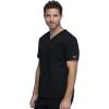 Cherokee Men & Women Scrubs Top Workwear Professionals Tuckable V-Neck WW644(Black)