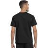 Cherokee Men and Women Scrub Set Tuckable V-Neck Top, WW625 with Tapered Leg Drawstring Pant, WW020(Black)