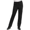 Cherokee Men and Women Scrub Set Tuckable V-Neck Top, WW625 with Tapered Leg Drawstring Pant, WW020(Black)