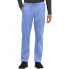 Cherokee Men and Women Scrub Set Tuckable V-Neck Top, WW625 with Tapered Leg Drawstring Pant, WW020(Ciel)