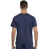 Cherokee Men and Women Scrub Set Tuckable V-Neck Top, WW625 with Tapered Leg Drawstring Pant, WW020(Navy)