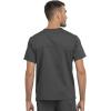 Cherokee Men and Women Scrub Set Tuckable V-Neck Top, WW625 with Tapered Leg Drawstring Pant, WW020(Pewter)