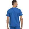 Cherokee Men and Women Scrub Set Tuckable V-Neck Top, WW625 with Tapered Leg Drawstring Pant, WW020(Royal)