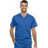 Cherokee Men and Women Scrub Set Tuckable V-Neck Top, WW625 with Tapered Leg Drawstring Pant, WW020(Royal)