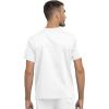 Cherokee Men and Women Scrub Set Tuckable V-Neck Top, WW625 with Tapered Leg Drawstring Pant, WW020(White)