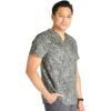 Cherokee Men and Women V-Neck Printed Top with 4 Pockets & Center Back Length 28″ – CK691(Mineral Waves)