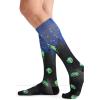 Cherokee Men’s Compression Socks, 10-15 mmHg Knee High, Colorful Print, Lightweight, 1 Pair Pack – MPRINTSUPPORT(Beam Me Up)