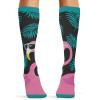 Cherokee Men’s Compression Socks, 10-15 mmHg Knee High, Colorful Print, Lightweight, 1 Pair Pack – MPRINTSUPPORT(Cool Flamingo)