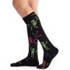 Cherokee Men’s Compression Socks, 10-15 mmHg Knee High, Colorful Print, Lightweight, 1 Pair Pack – MPRINTSUPPORT(Dancing Skeletons)