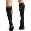 Cherokee Men’s Compression Socks, 10-15 mmHg Knee High, Colorful Print, Lightweight, 1 Pair Pack – MPRINTSUPPORT(Dancing Skeletons)