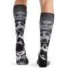 Cherokee Men’s Compression Socks, 10-15 mmHg Knee High, Colorful Print, Lightweight, 1 Pair Pack – MPRINTSUPPORT(Face of Fear)