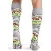 Cherokee Men’s Compression Socks, 10-15 mmHg Knee High, Colorful Print, Lightweight, 1 Pair Pack – MPRINTSUPPORT(Grouchy Feet)