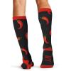 Cherokee Men’s Compression Socks, 10-15 mmHg Knee High, Colorful Print, Lightweight, 1 Pair Pack – MPRINTSUPPORT(Hot Stuff)