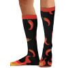 Cherokee Men’s Compression Socks, 10-15 mmHg Knee High, Colorful Print, Lightweight, 1 Pair Pack – MPRINTSUPPORT(Hot Stuff)