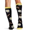 Cherokee Men’s Compression Socks, 10-15 mmHg Knee High, Colorful Print, Lightweight, 1 Pair Pack – MPRINTSUPPORT(Morning Feast)