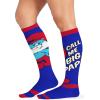 Cherokee Men’s Compression Socks, 10-15 mmHg Knee High, Colorful Print, Lightweight, 1 Pair Pack – MPRINTSUPPORT(Papa Smurf)