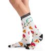 Cherokee Men’s Compression Socks, 10-15 mmHg Knee High, Colorful Print, Lightweight, 1 Pair Pack – MPRINTSUPPORT(Pizza Me)