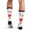 Cherokee Men’s Compression Socks, 10-15 mmHg Knee High, Colorful Print, Lightweight, 1 Pair Pack – MPRINTSUPPORT(Pizza Me)