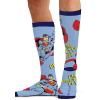 Cherokee Men’s Compression Socks, 10-15 mmHg Knee High, Colorful Print, Lightweight, 1 Pair Pack – MPRINTSUPPORT(Up in the Sky)