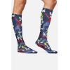 Cherokee Men’s Compression Socks, 10-15 mmHg Knee High, Colorful Print, Lightweight, 1 Pair Pack – MPRINTSUPPORT(What a Goof)