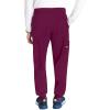 Cherokee Men’s Jogger Modern fit mid-Rise Pull-on Bottoms with 6 Pockets and Elastic Waistband WW251(Wine)